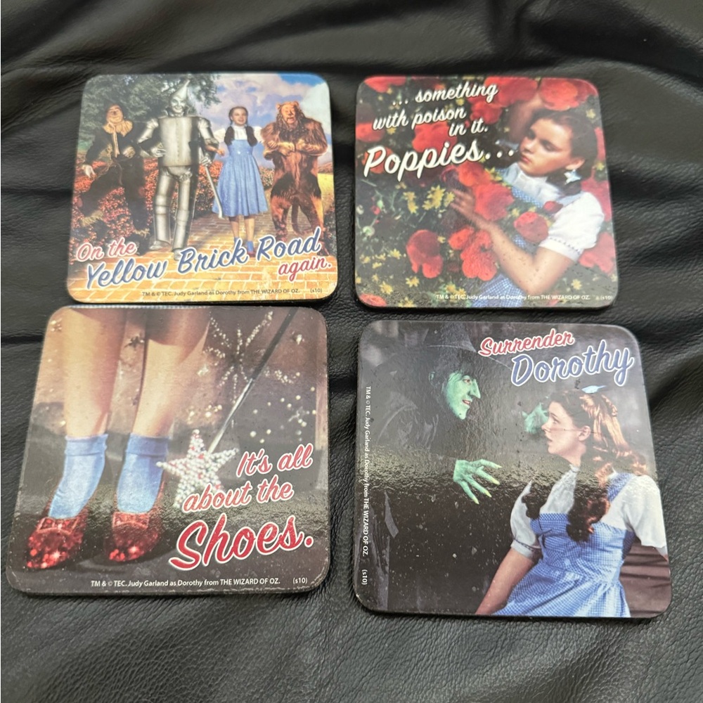 🌷 Set of Four Vintage Wizard of Oz Themed Coasters